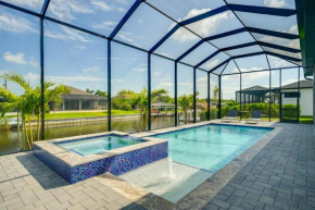 Pool and Outdoor Kitchen Waterfront Cape Coral Home